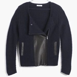 Madewell Merino Wool & Leather Sweater - Women's Size XS